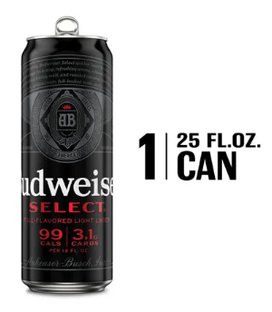 BUD SELECT 25 OZ CANS