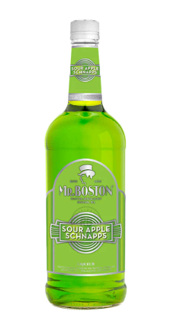 MR BOSTON SOUR APPLE SCHNAPPS